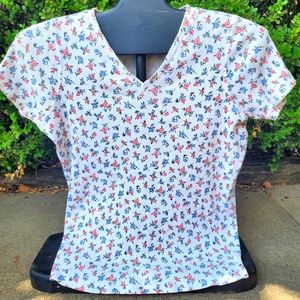 [Liz Claiborne] - Liz Wear Floral Short Sleeve Top